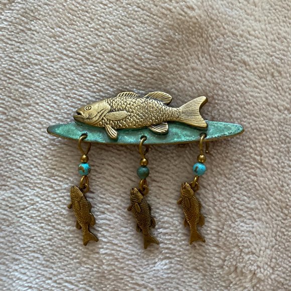 Hand Crafted Fish Pin - Picture 1 of 1